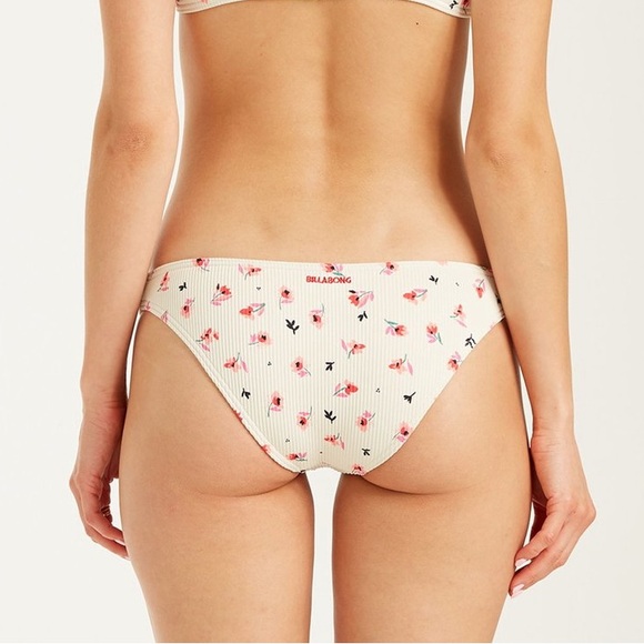 Billabong ❤️ Floral Kiss the Day Ribbed Tropic Cheeky Bikini Bottom - Picture 9 of 16